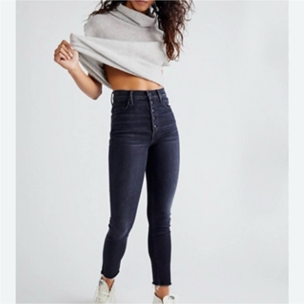 MOTHER Dark Blue Skinny Jeans